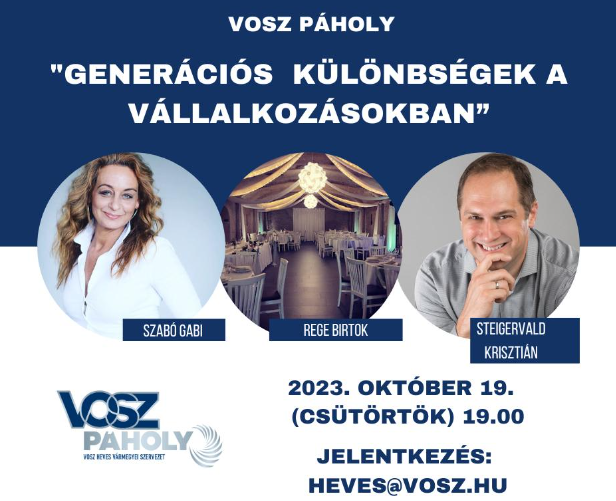 Októberben ismét VOSZ Páholy Egerben!