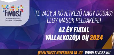 November 18-ig lehet pályázni az Év Fiatal Vállalkozója Díjra