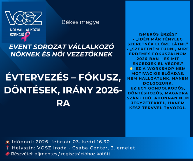 Évtervezés: fókusz, döntések, irány 2026-ra