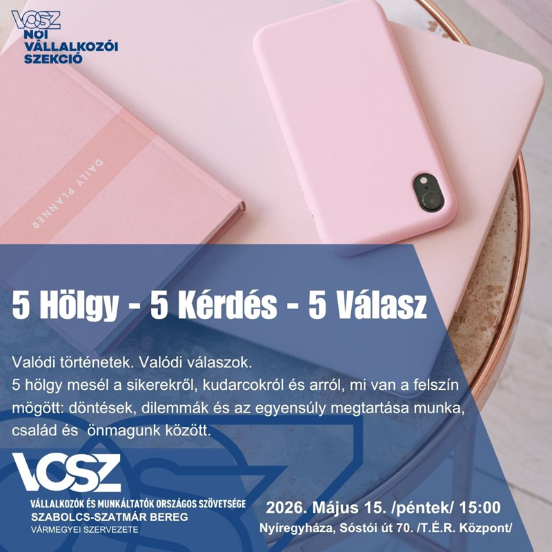 5 Hölgy – 5 Kérdés – 5 Válasz